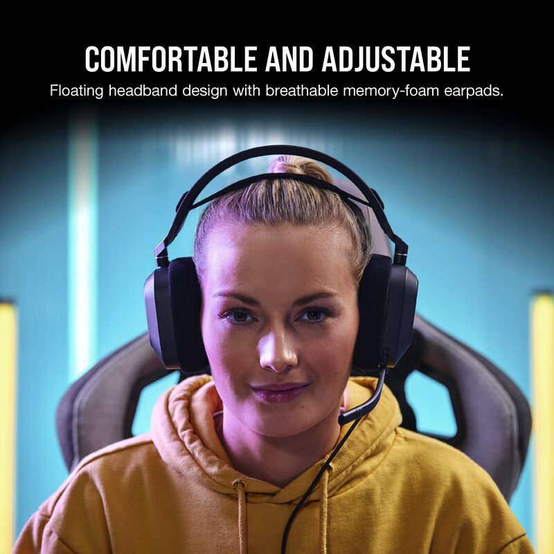 Auriculares Para Juegos Corsair Hs80 Rgb Usb Co... image number null