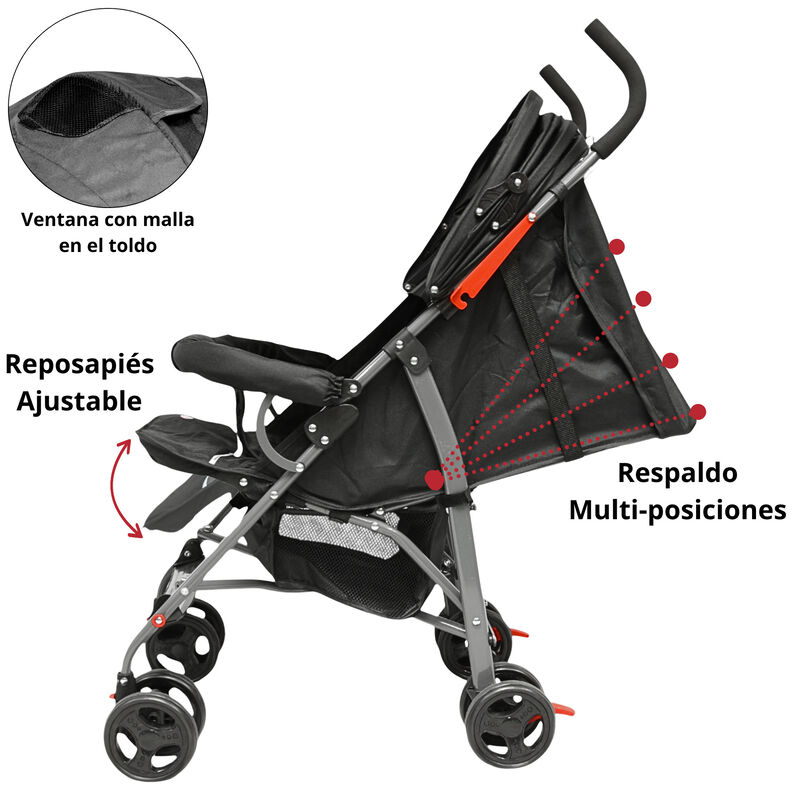 Carriola de Bastón para Bebé Asiento Multiposic... image number null