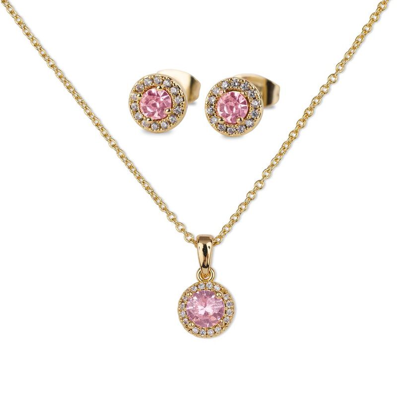 Set Joyería Mujer Oro 14k Collar Aretes Regalos... image number null