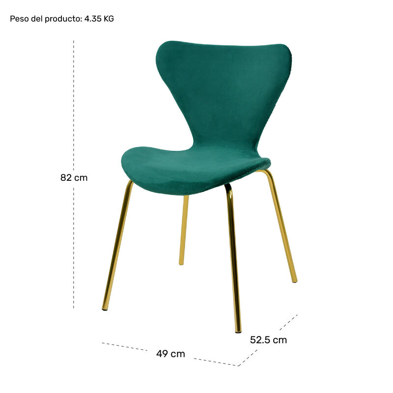 Juego Set 4 Sillas Comedor Tapizada Minimalista... image number null