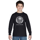 Camiseta De Manga Larga Word Art Para Ni&ntilde;o - Disco Ball - Negro