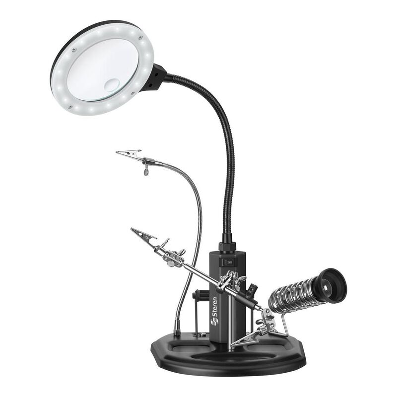 Estaci&oacute;n profesional para soldar, con lupa y l&aacute;... image number null