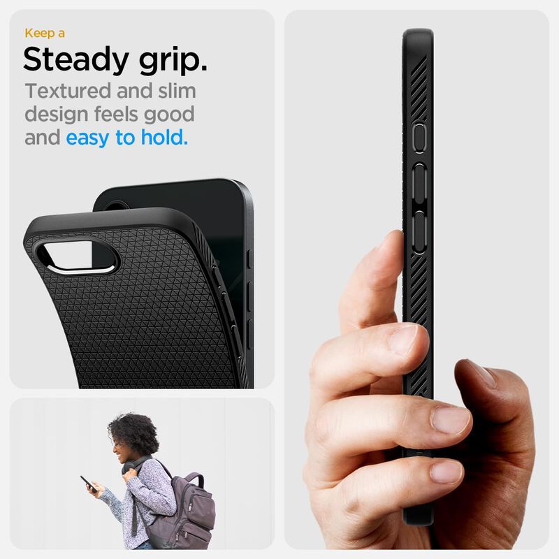 Funda Spigen Liquid Air Negra Mate Para Iphone ... image number null