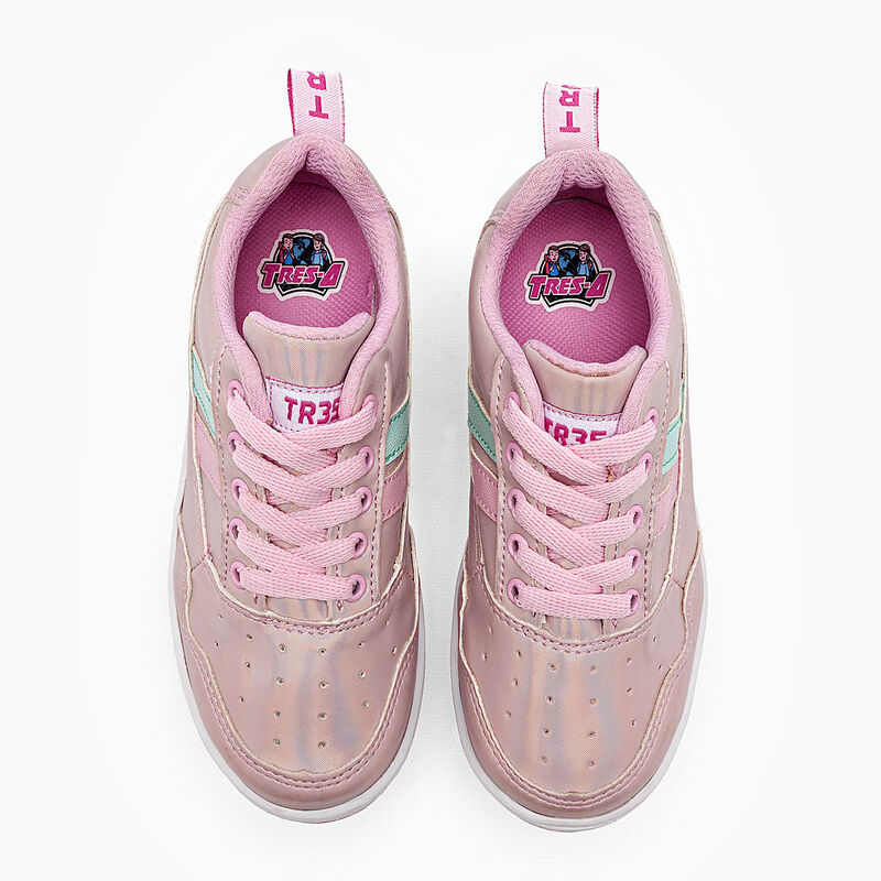 Tres-A tenis para ni&ntilde;a rosa tornasol cod 140833... image number null