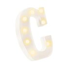 Letra Decorativa Iluminada de LED Letra C Blanca Bluelander