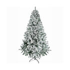 Arbol Navidad Nevado 2.10m Pino Navide&ntilde;o Copos De Nieve Jardimex