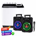 Combo Lavadora Mirage Lms016m 16 Kg Doble Tina + Kit 2 Bafles Fussion Pbs-65015 6.5" 10 000w End