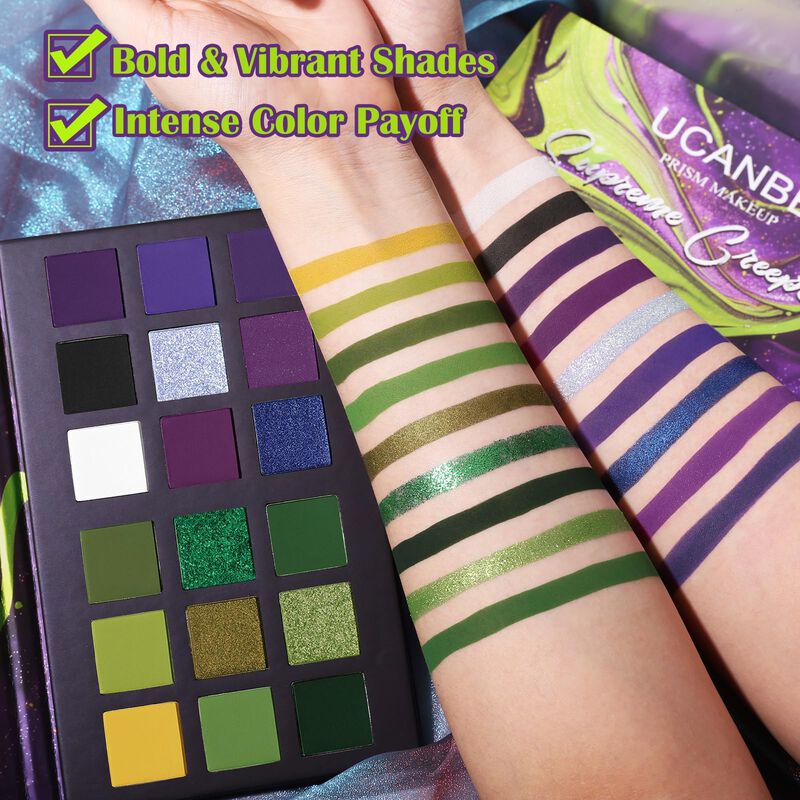 Paleta De Sombras Ucanbe 18 Colores G&oacute;tica Verd... image number null