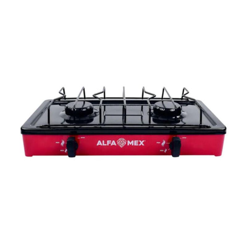 Parrilla de Gas Alfamex 2 Quemadores Roja 303 image number null