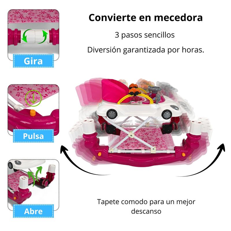 Andadera Mecedora 2 En 1 Con Luces Sonido Altur... image number null
