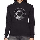 Sudadera Con Capucha Word Art Para Mujer - Necesito Mi Espacio Astronauta - Negro