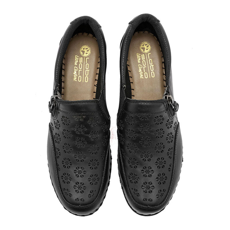 Lobo Solo Zapato Confort Negro Para Mujer 14736... image number null