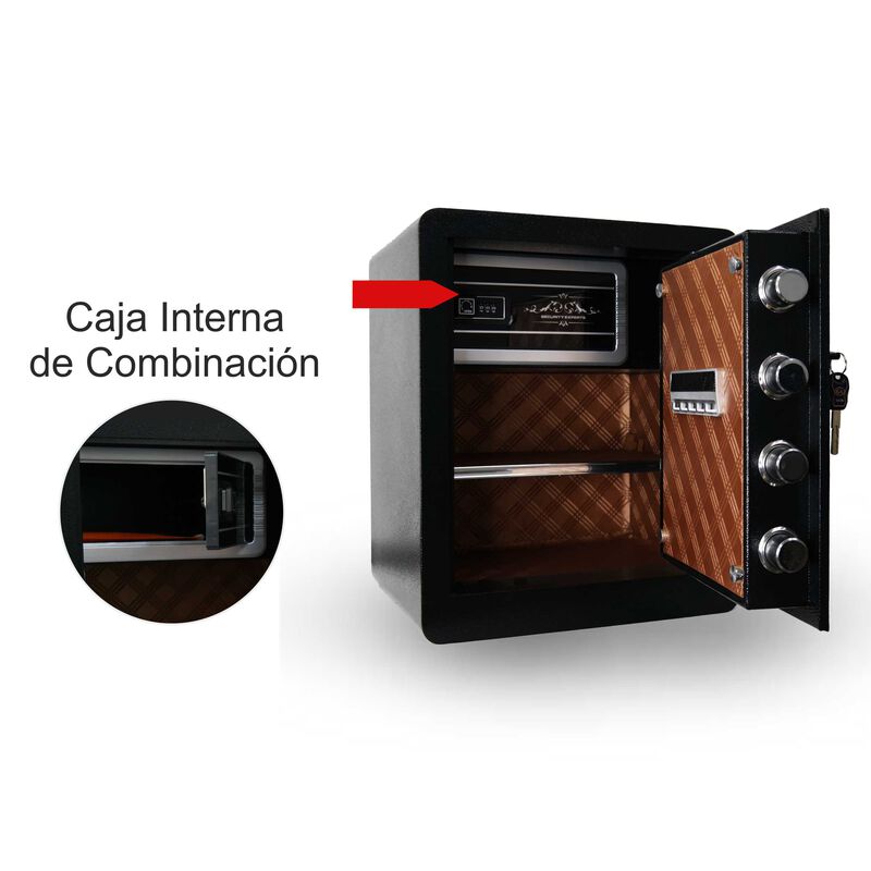 Caja Fuerte Dxf45 24 Kg Daxxon 4 Pernos Huella ... image number null