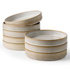Juego De 8 Tazones Para Pasta Famiware 21 cm Blanco Cappuccino