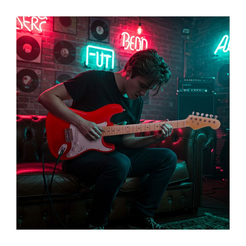 Guitarra El&eacute;ctrica Accesorios Rojo + Amplificad... image number null