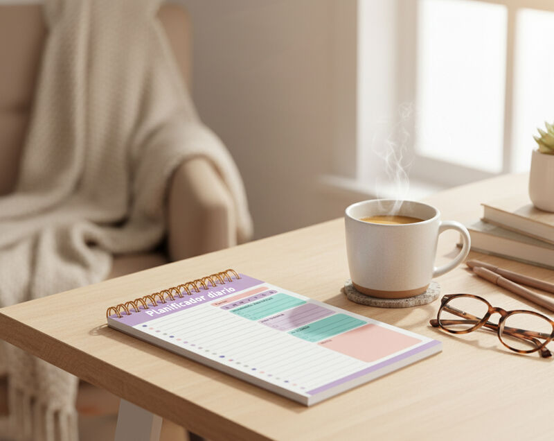 Planificador Diario 13 x 20 cm con Block de Not... image number null