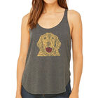 Tank Top Holgado Word Art Para Mujer - Perro- Gris