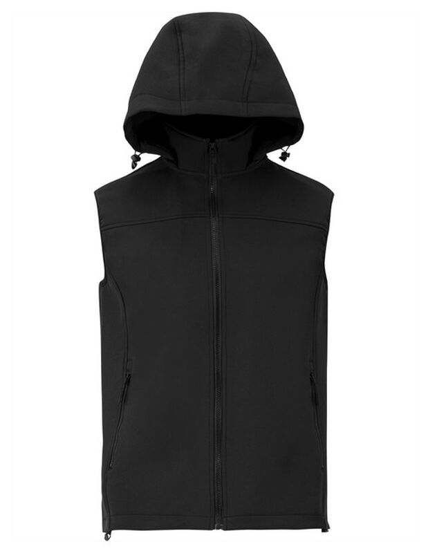 Chaleco Con Gorro Desmontable Cuello Alto Negro... image number null