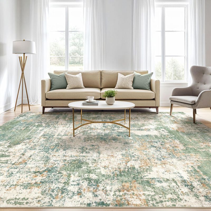 Alfombra Loongrug 152x203 Cm Lavable Verde Mode... image number null