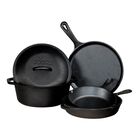 Juego de Utensilios de Cocina Lodge Seasoned, Hierro Fundido, 5 Piezas