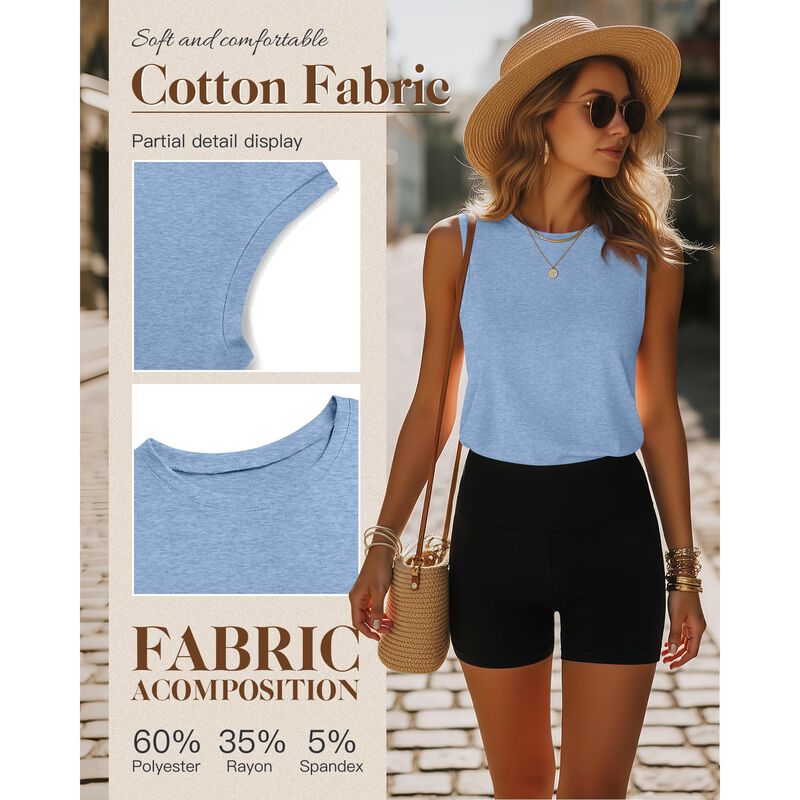Camisetas Sin Mangas Ficerd - Pack de 4 Colores... image number null