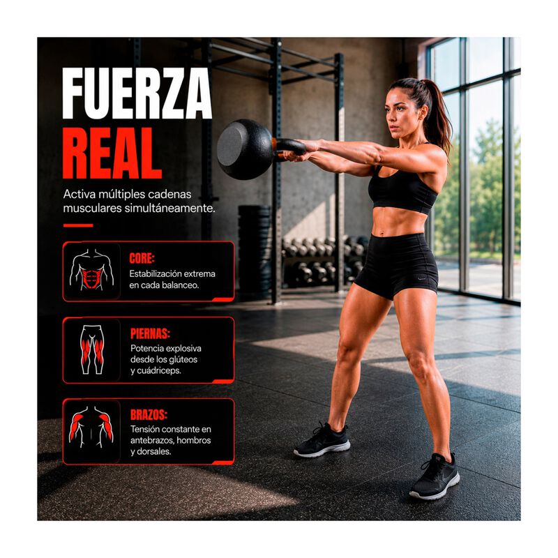 Pesa Rusa Kettlebell 61 Lb Hierro Fundido Cross... image number null
