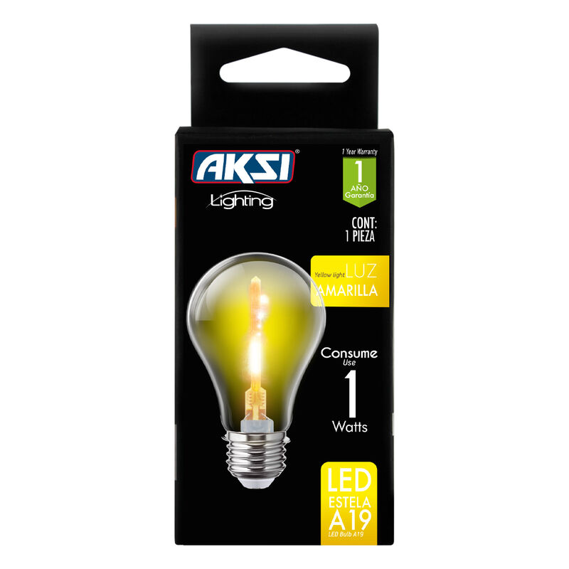 Pack de 6 focos LED Aksi 1W A19 Estela de luz B... image number null