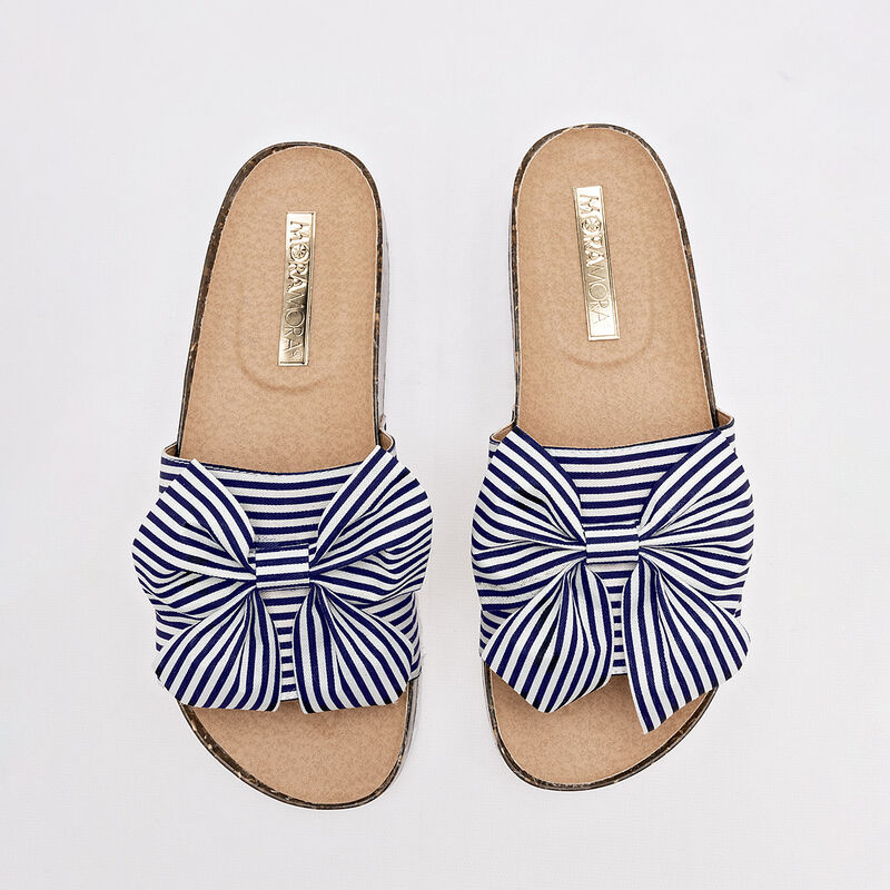 Moramora Sandalia para mujer blanco marino image number null