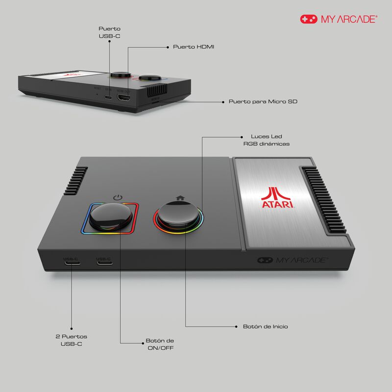 Consola Para Videojuegos Atari Retro My Arcade image number null