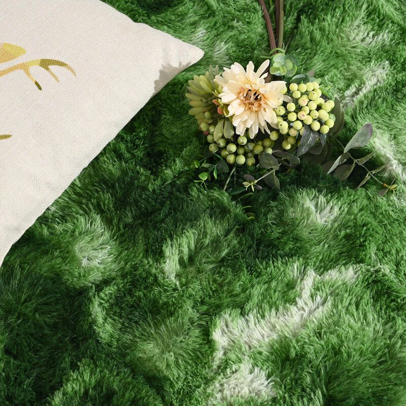Alfombra Dweike 91 cm X 150 cm Verde De Pelo La... image number null