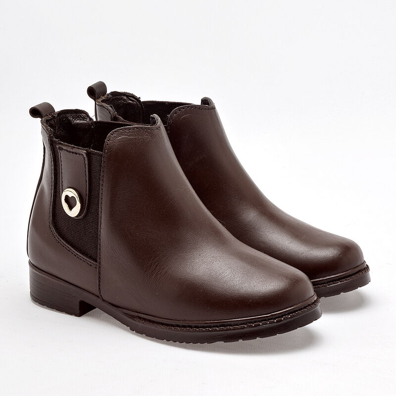 Abc Zapatitos Bot&iacute;n para mujer caf&eacute; image number null