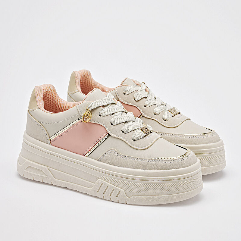 Moramora tenis chunky para mujer latte coral co... image number null