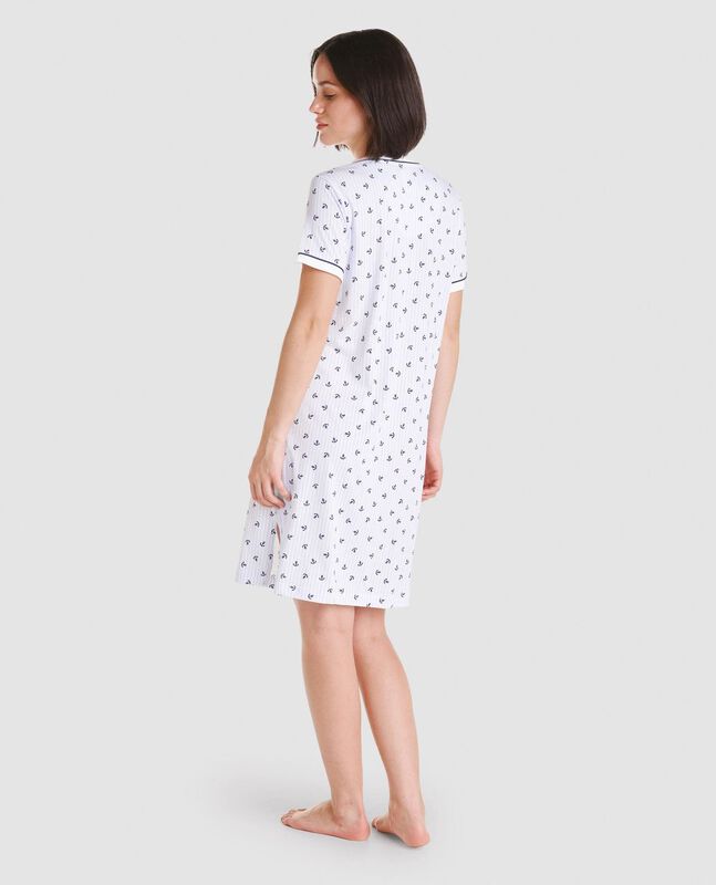 Camis&oacute;n de Manga Corta con Anclas Marino image number null