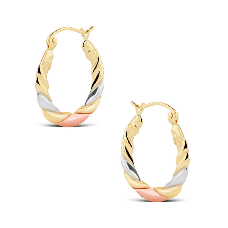 Arracadas De Oro Florentino 10K (12 Mm Aprox) image number null