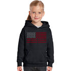 Sudadera Con Capucha Word Art Para Ni&ntilde;a - God Bless America - Negro