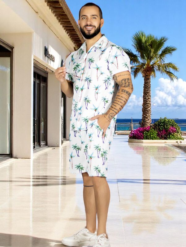 Conjunto Hombre Verano Camisa y Short a Juego C... image number null