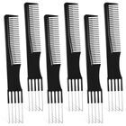 Peine De Cabello Liqwei 20 cm Negro - Set De 6 Peines De Doble Cara
