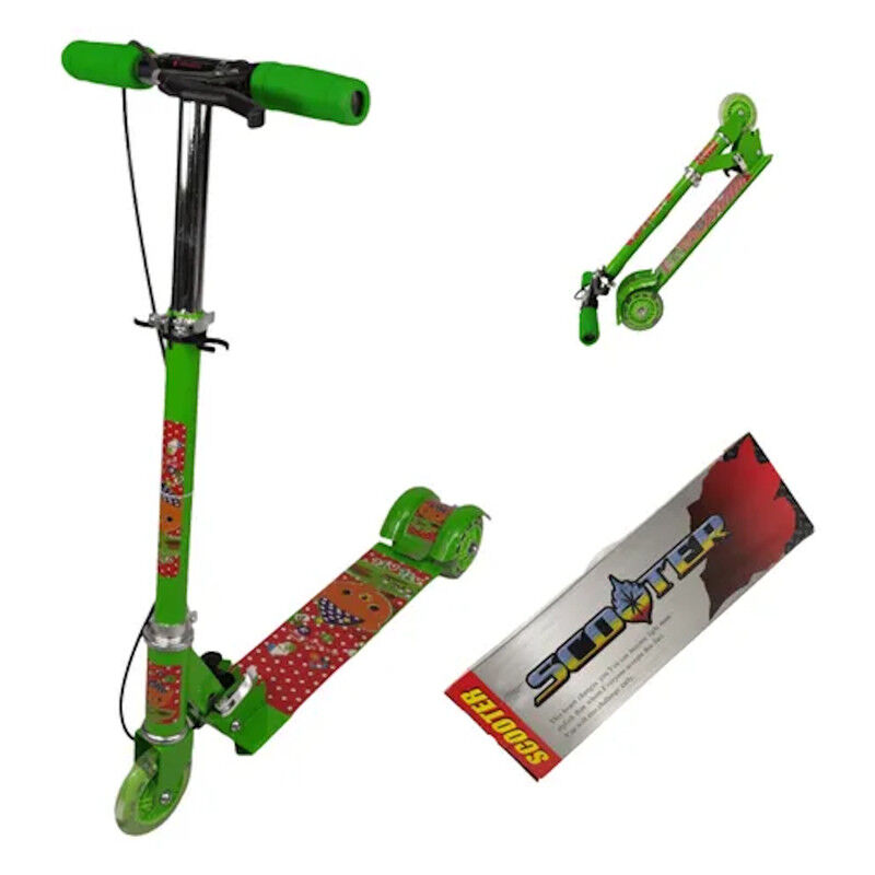 Patin Del Diablo Verde Scooter Tres Llantas Con... image number null