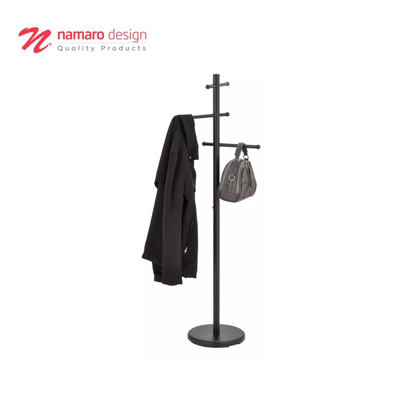 Perchero 6 Ganchos Movibles Negro Seoul Namaro ... image number null