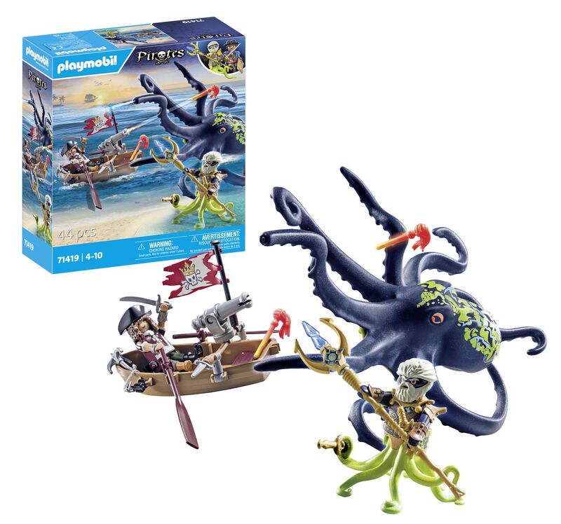 Juguete Playmobil Pirates Battle Con Pulpo Giga... image number null