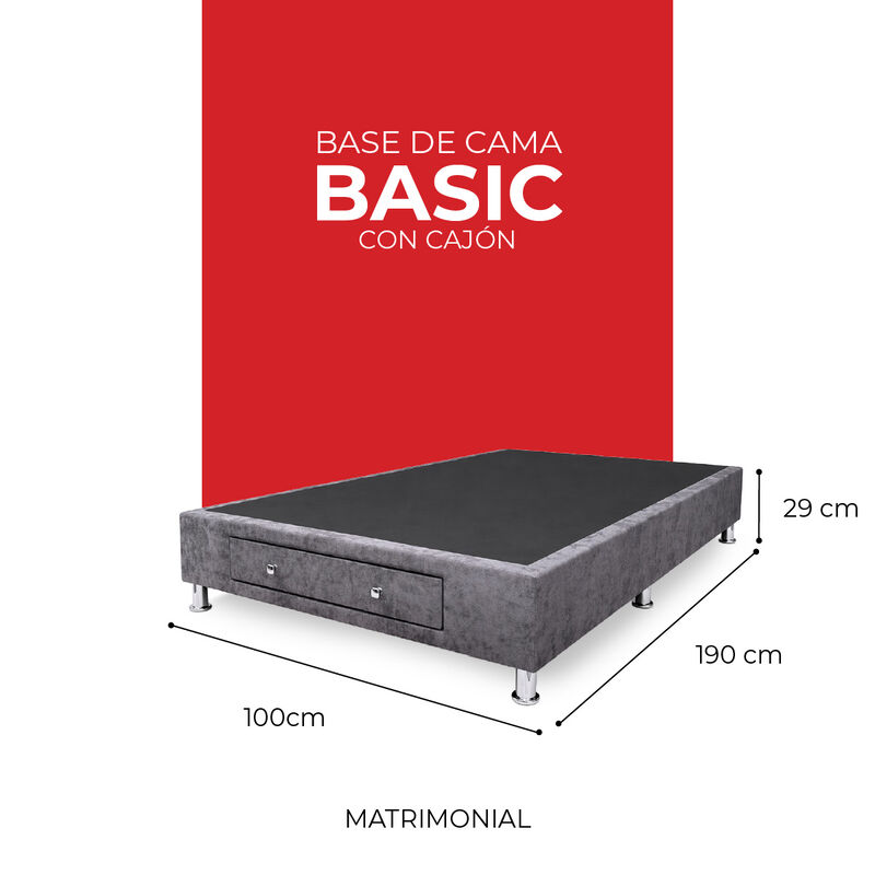 Base De Cama Matrimonial Con Caj&oacute;n Incluido, Te... image number null