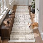 Alfombra Corredor Art&tuft 305 cm Lavable Antideslizante Marr&oacute;n