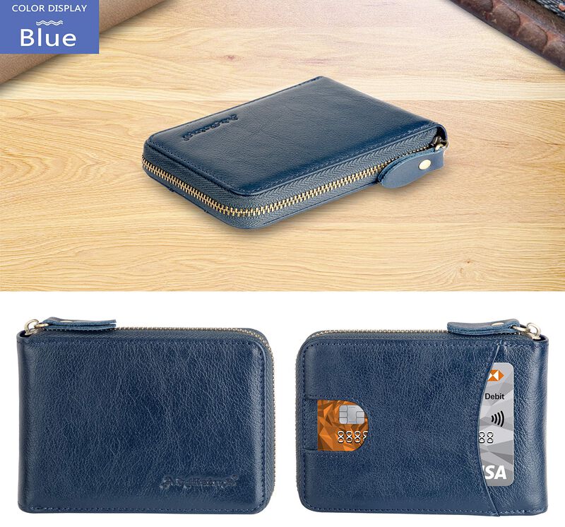 Cartera Bifold Rfid Admetus Azul Marino image number null