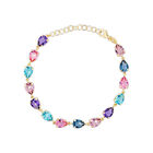 Pulsera Plata 925 Piedras De Color