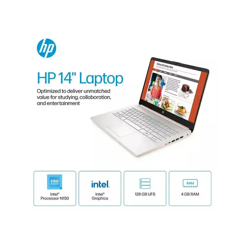 Laptop HP 14.0" HD LED Intel Celeron N150 4 GB ... image number null