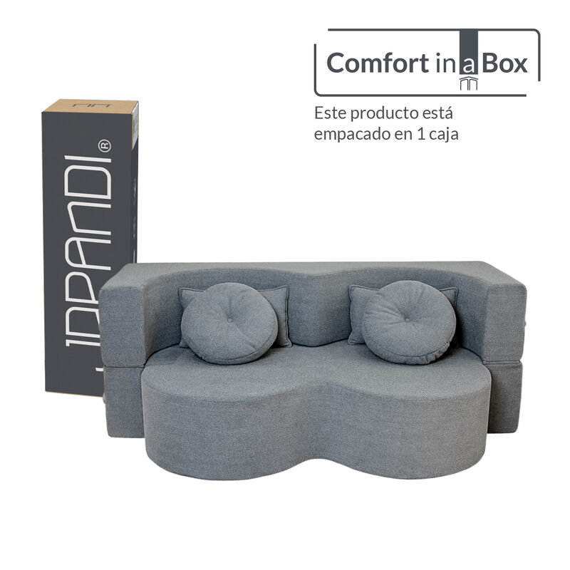 Sof&aacute; Espuma Alta densidad KANSO Light Grey 2 pl... image number null