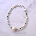 Pulsera amazonita con calcedonia verde y perla