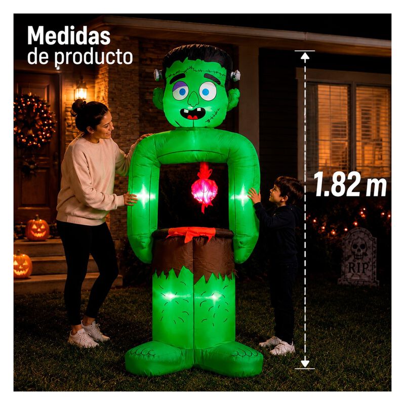Inflable Halloween Frankenstein 1.8m Jardin Ext... image number null