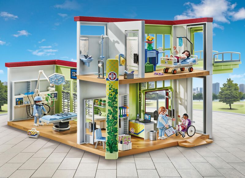 Toy Playmobil Modern Hospital Con 4 Figuras Y A... image number null