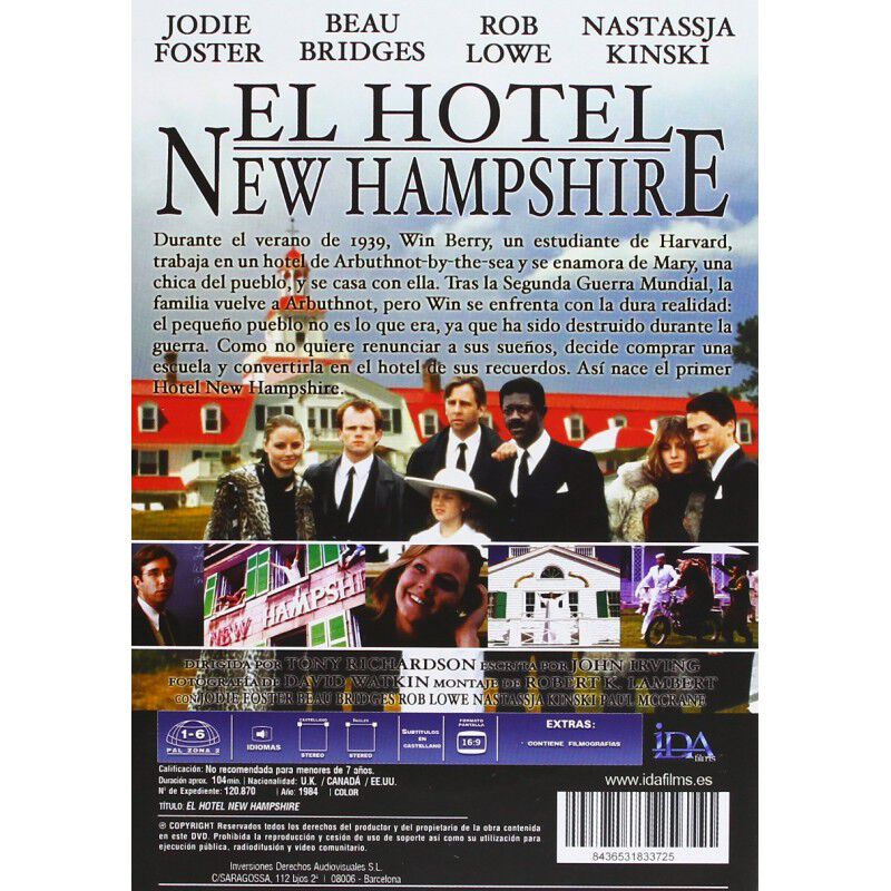 El Hotel New Hampshire [dvd] (1984) The Hotel N... image number null